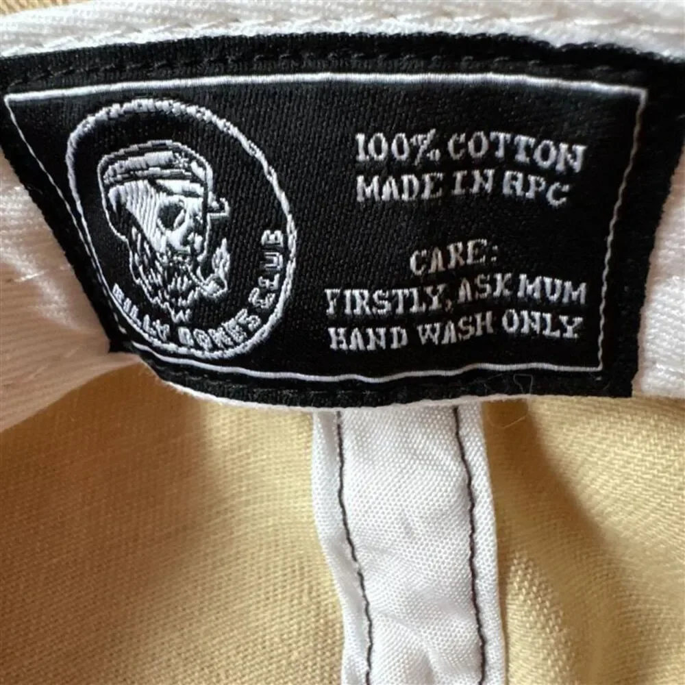 Billy Bones Club Snakes Go Rah Cap Cream Skull Snake Embroidered Cotton Hat